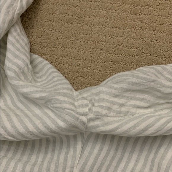 Laude The Label Icon Trouser Sailor Stripe High Rise Linen Tapered Pants - Picture 3 of 4